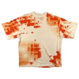 A-Cold-Wall* - Brush Stroke Tee in Rich Orange & White